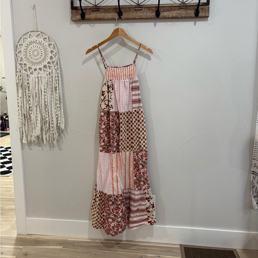 Universal Thread Patchwork Maxi Dress In Pink And… - image 2